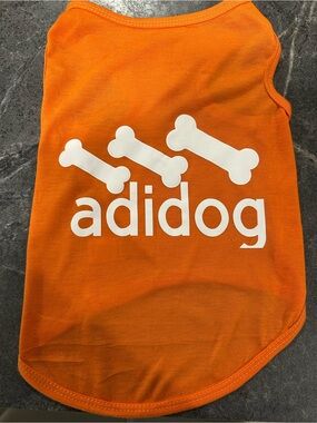 Adidog Orange Dog Tank Top by (unbranded)